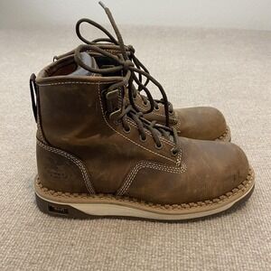 Georgia Boot Boots Womens Size 7 Brown Leather Nano Toe Ankle Work GB00499ZA